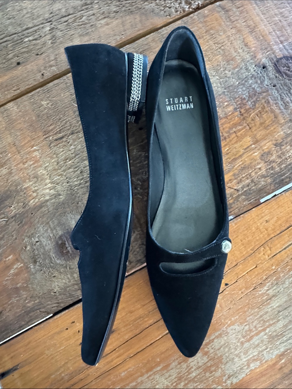 Stuart Weitzman Suede Mary Jane Flats